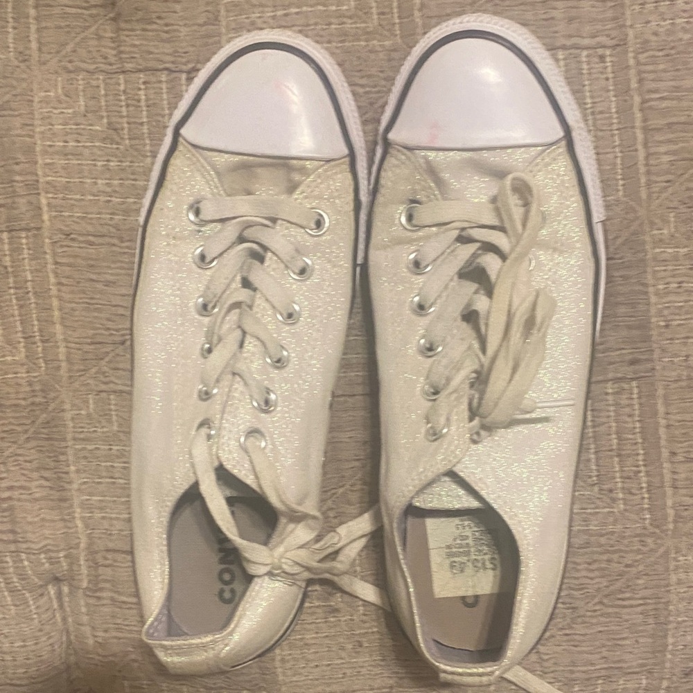 Converse Women's Shimmering Cream Sneakers